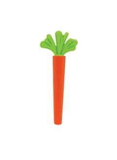 Nuby Silicone Carrot Tube Teether - Baby Teething Toy - Massaging Bristles For Sore Gums - 3+ Months  - Image 3