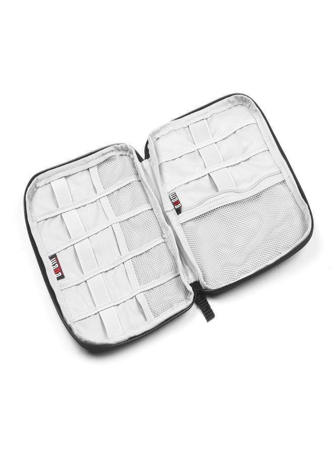 BUBM Electronic Organizer Water-Resistant Padded Nylon Travel Cable Organizer USB Flash Drive Case Gadget Bag for Cord Cable Earphones Watch band Smart Watch - Image 4