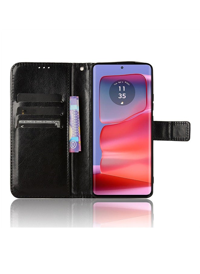 Generic - Phone Case for Motorola Edge 50 Pro 5G PU Leather Magnetic Business Phone Case Stylish Flip Cover with Card Slot and Stand for Motorola Edge 50 Pro 5G - Image 1