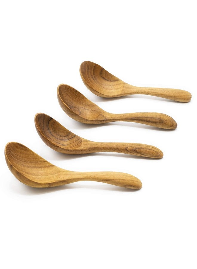 FAAY - Teak Soup Spoons, Chinese Style, Handcraft from High Moist-resistance Teakwood | Healthy Wooden Spoon, Cutlery, Flatware - Image 1
