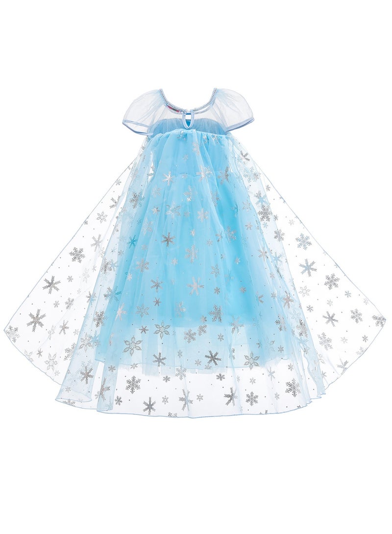M MIAOYAN Girls' Ice and Snow Romance Princess Elsa Dress  - Image 4