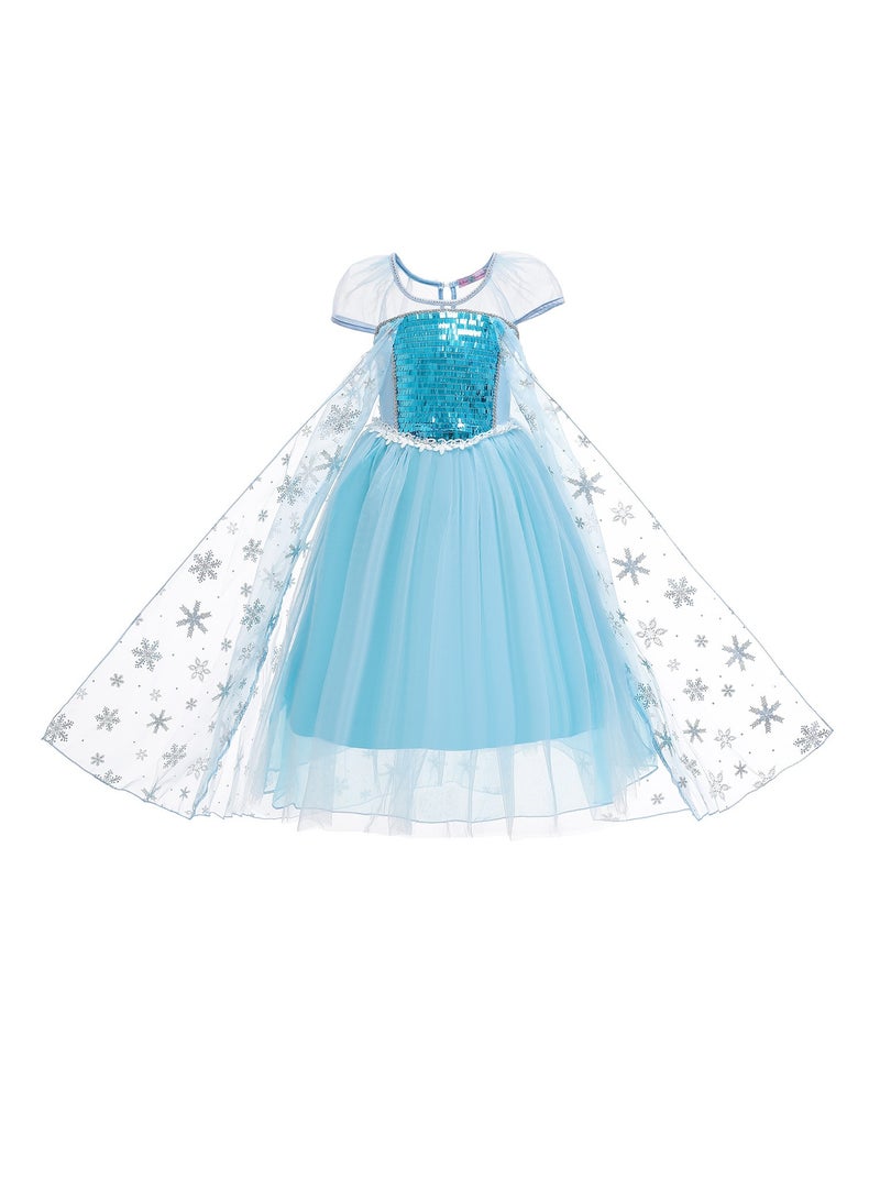 M MIAOYAN Girls' Ice and Snow Romance Princess Elsa Dress  - Image 2