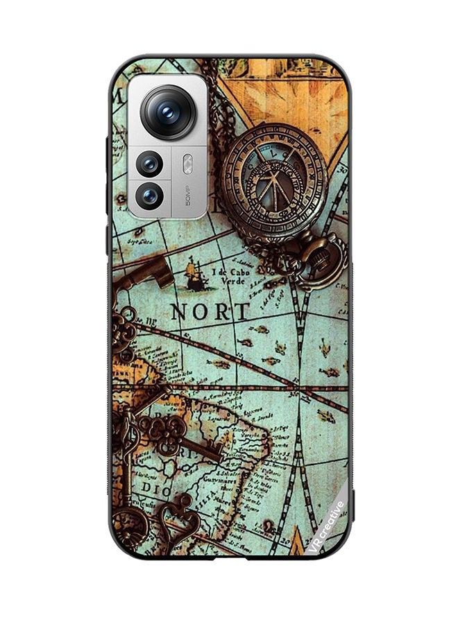VR CREATIVE Protective Case Cover For Xiaomi 12 Pro Compas Design Multicolour - Image 1