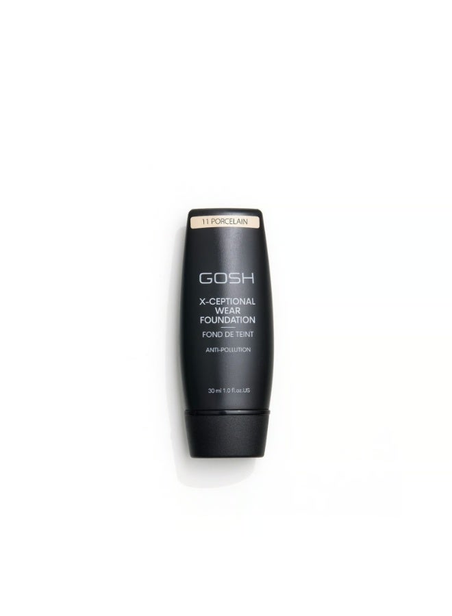 Gosh X-Ceptional Wear Foundation 11 Porcelain 30ml - Image 1