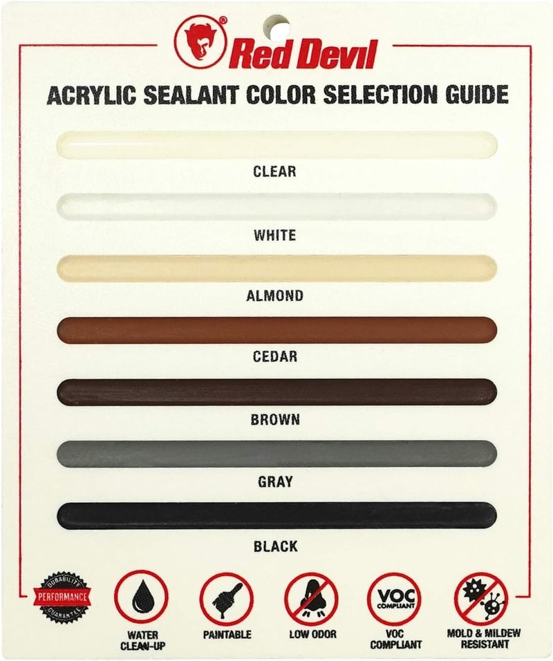 Red Devil 0846 Window & Door Siliconized Acrylic Caulk, White, 10.1 oz - Image 5