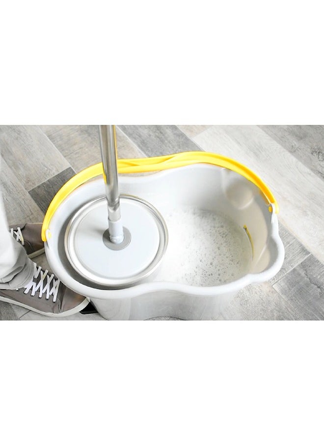 Foot Pedal Spin Mop With Bucket Stainless Steel Wringer Set And Free Microfibrer Refill White 40cm - pzsku/ZB2AE444B159C7D937F67Z/45/_/1695387833/f672348a-af4a-4444-8fd4-0c3d19d7ce51