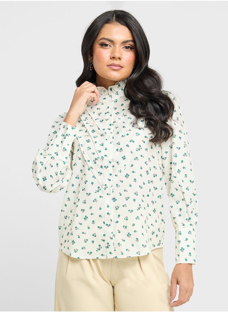 ELLA - Ditsy Print Top - Image 1