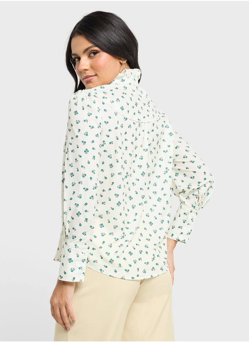 ELLA - Ditsy Print Top - Image 1