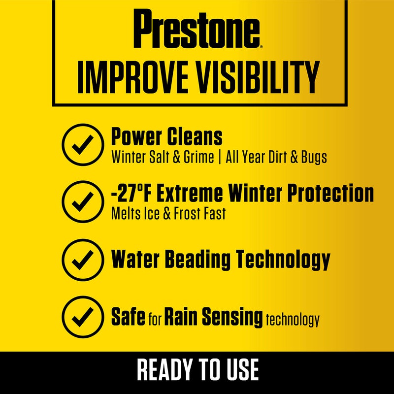 Prestone AS658 All Season 2-in-1 Windshield Washer Fluid, Year Round, De-Icer + Bugwash, 1 Gallon - Image 5