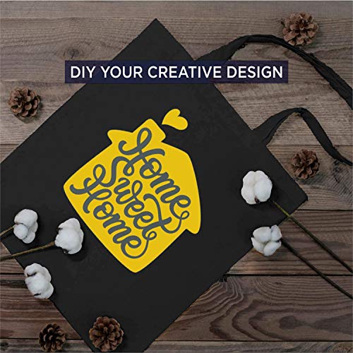 Lify Cotton Canvas Tote Bags Bulk Shopping Bag for Crafts, DIY Reusable Grocery Bag, 14 X 16 Inch – 6 Piece Pack (Black (3Piece)+ Grey(3Piece)) - Image 4