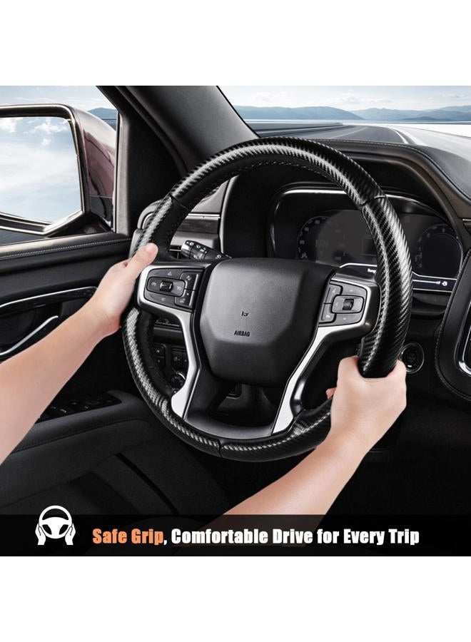 Aimato Customized Steering Wheel Cover for Chevy Silverado 1500 2019-2025/2500 3500 2020-2025/Blazer 2019-2025/Suburban Tahoe 2021-2024,Thin,Anti-Slip,Scratch-Resistant Car Accessory for Chevrolet - Image 5