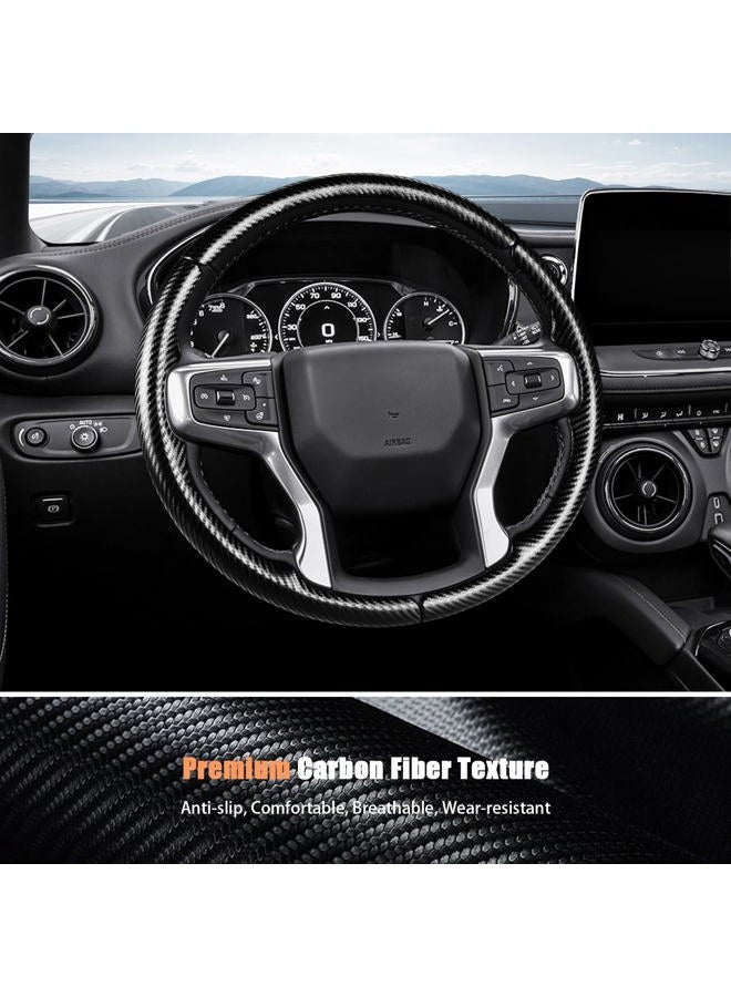 Aimato Customized Steering Wheel Cover for Chevy Silverado 1500 2019-2025/2500 3500 2020-2025/Blazer 2019-2025/Suburban Tahoe 2021-2024,Thin,Anti-Slip,Scratch-Resistant Car Accessory for Chevrolet - Image 3