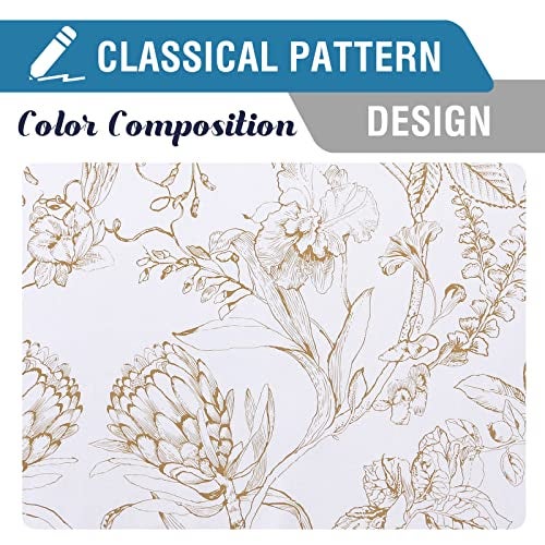 BFAM Floral Print 100% Blackout Curtain with Black Linning at Back, Floral Print Curtains for Living Room/Bedroom Thermal Insulated Energey Saving Flower Curtain, Pack of 1 Curtain - Image 4