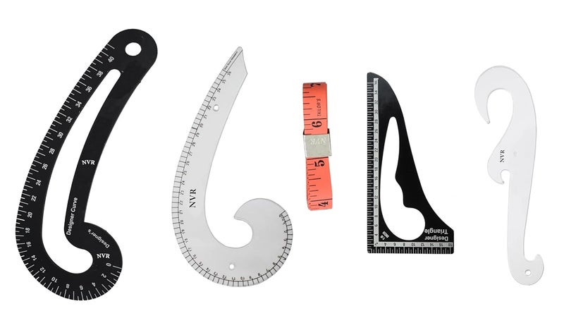 NVR Tailoring set of Armhole two type French curve measuring tape and tringle for fashion designingtailoringsewing