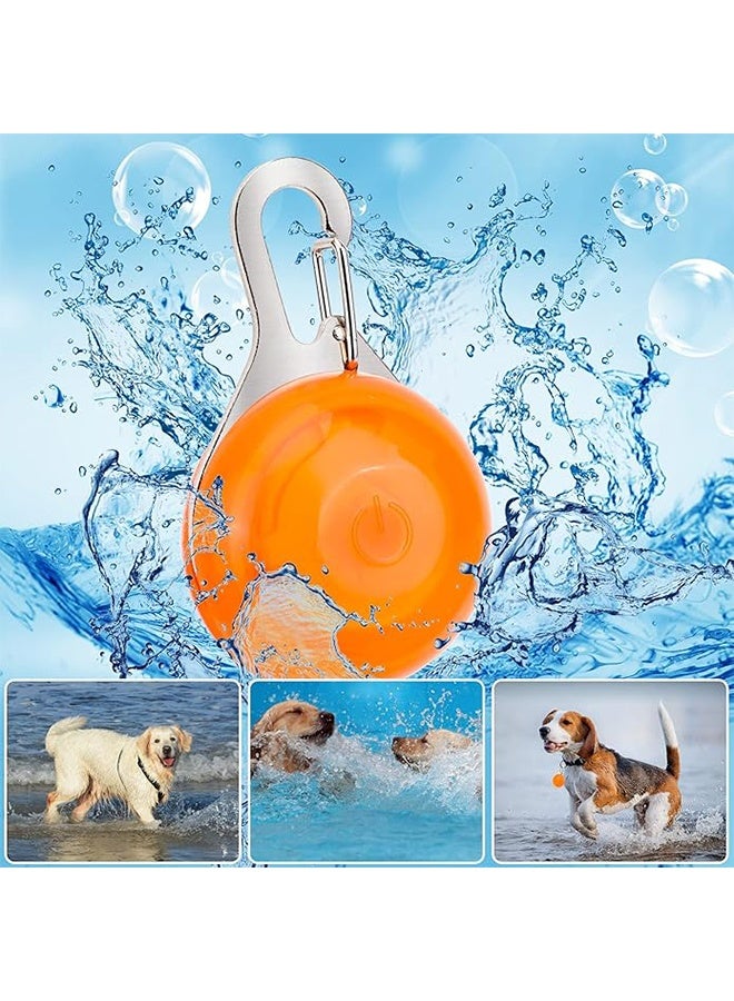 قطعتان من مصابيح LED لطوق الكلاب، علامة أطواق الكلاب المضيئة، ضوء علامة LED للكلاب بمشبك لطوق الكلاب، 3 أوضاع إضاءة للكلاب للمشي الليلي والتخييم - Image 2