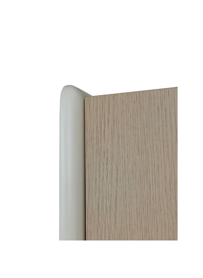 DANUBE HOME Brita 6 Door Wardrobe 2 Glass Doors Extra Sturdy Closet Clothes Storage Cupboard Modern Design Space Saving Swing Door Cabinet For Bedroom L241.7Xw59Xh220Cm - Beige/White Oak  - Image 4