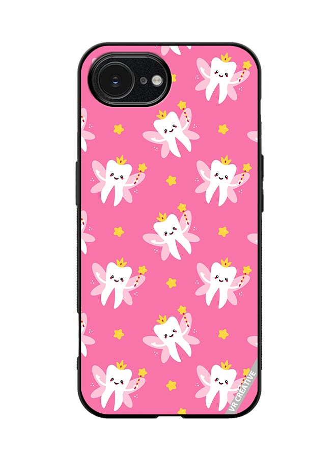Protective Case Cover For Apple iPhone 16e Cute Tooth Fairy Design Multicolour