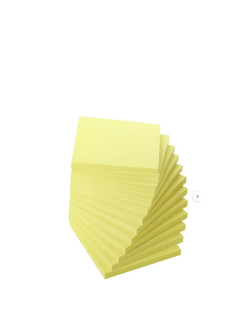 Deli - 24 Sticky Notes, 3”x3”,  (76mmx76mm)24 Pads, Pastel Yellow Colors Sticky Notes, Sticky Note, Self-Stick Note Pads, Sticky Pads Sticky Notes Aesthetic, Colorful Sticky Notes, Sticky Notes Bulk Sticky Notes 2400 pcs - Image 1