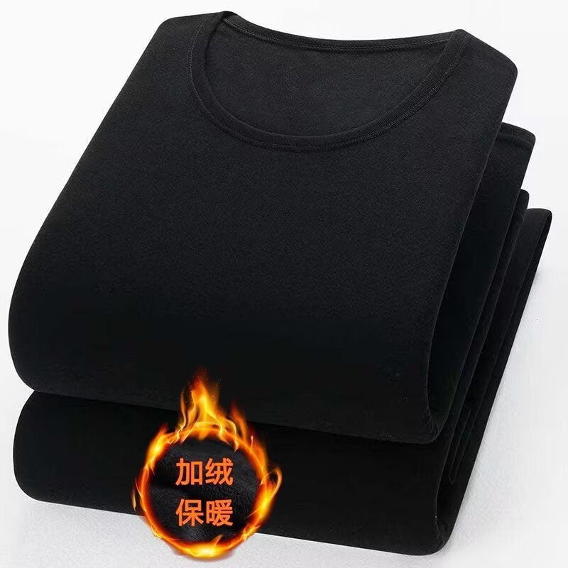 Men'S Double-Sided Brushed Thermal Base Layer Shirt Classic Versatile Warm Slim Comfortable Base T-Shirt - Image 1
