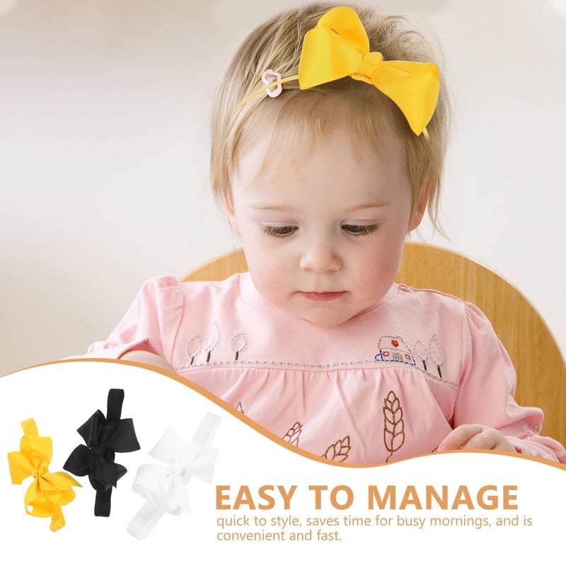 Infant Grosgrain Ribbon Hair Bows Cute Butterfly Knot Headbands Set 12pcs - Image 4