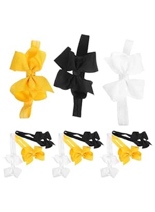 Infant Grosgrain Ribbon Hair Bows Cute Butterfly Knot Headbands Set 12pcs - Image 1