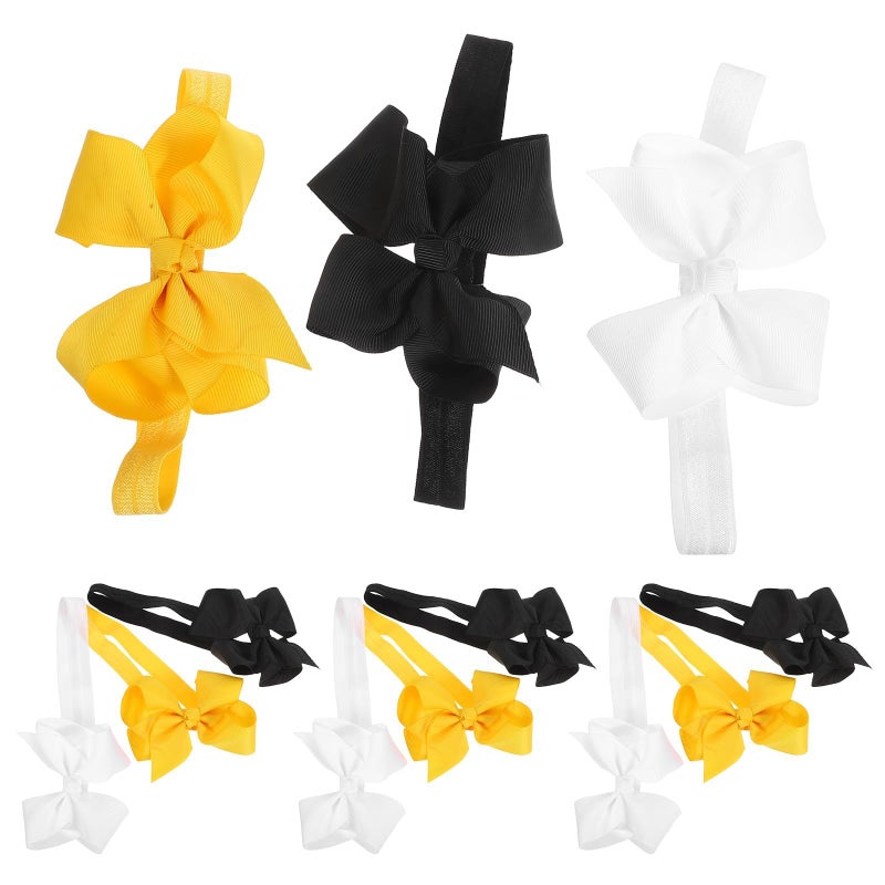 Infant Grosgrain Ribbon Hair Bows Cute Butterfly Knot Headbands Set 12pcs - Image 2