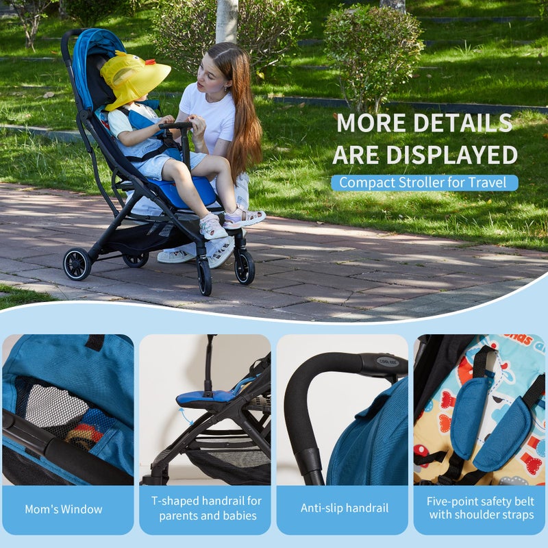 Cool Kids Umbrella Stroller for Baby, Portable Stroller with Automatic Folding Function Suitable for Walking, Shopping, and Amusement Parks - Image 4