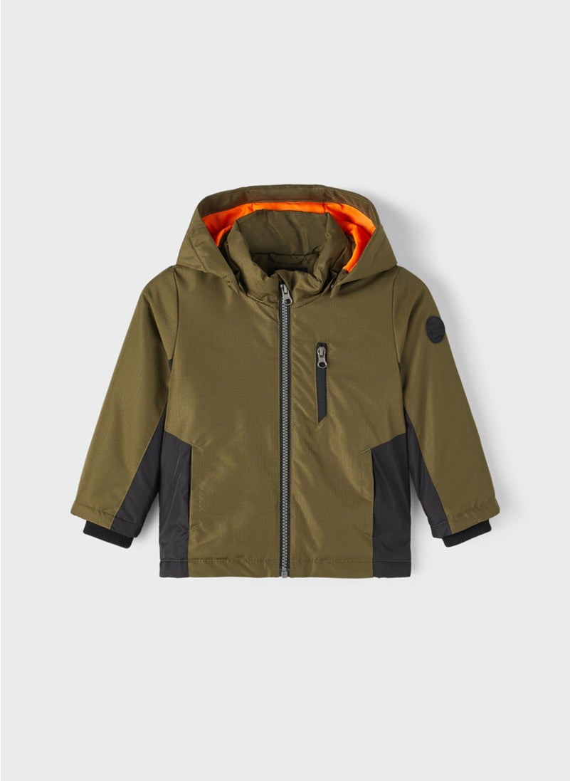 Name It Khaki Baby Coat Nmmmıkael Jacket Color Block Pb