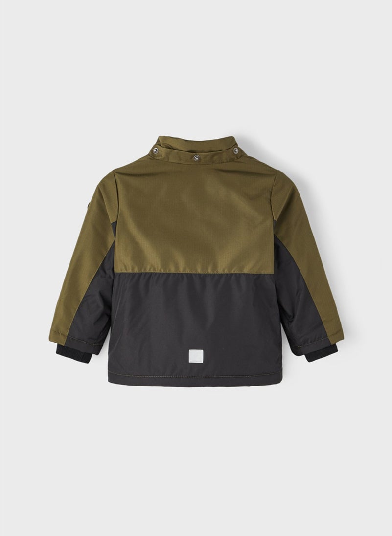 Name It Khaki Baby Coat Nmmmıkael Jacket Color Block Pb