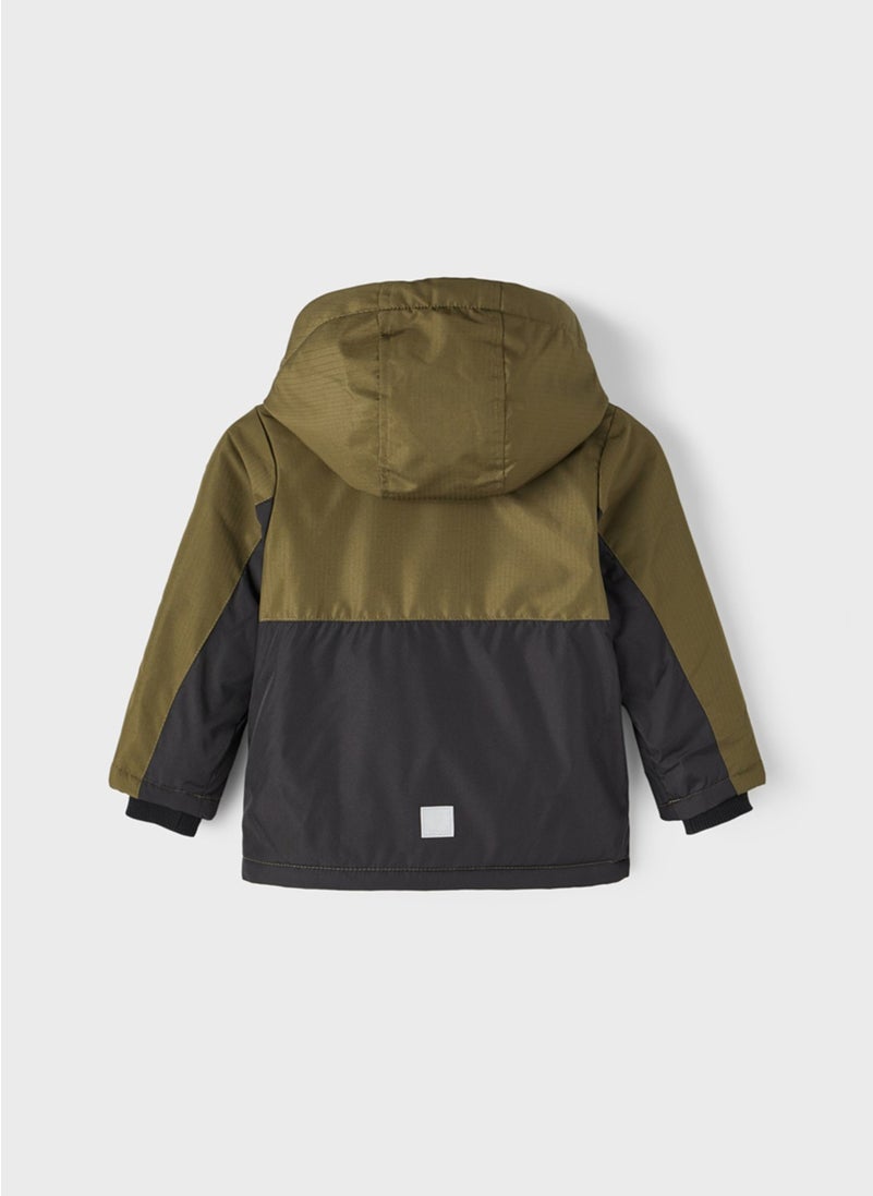 Name It Khaki Baby Coat Nmmmıkael Jacket Color Block Pb