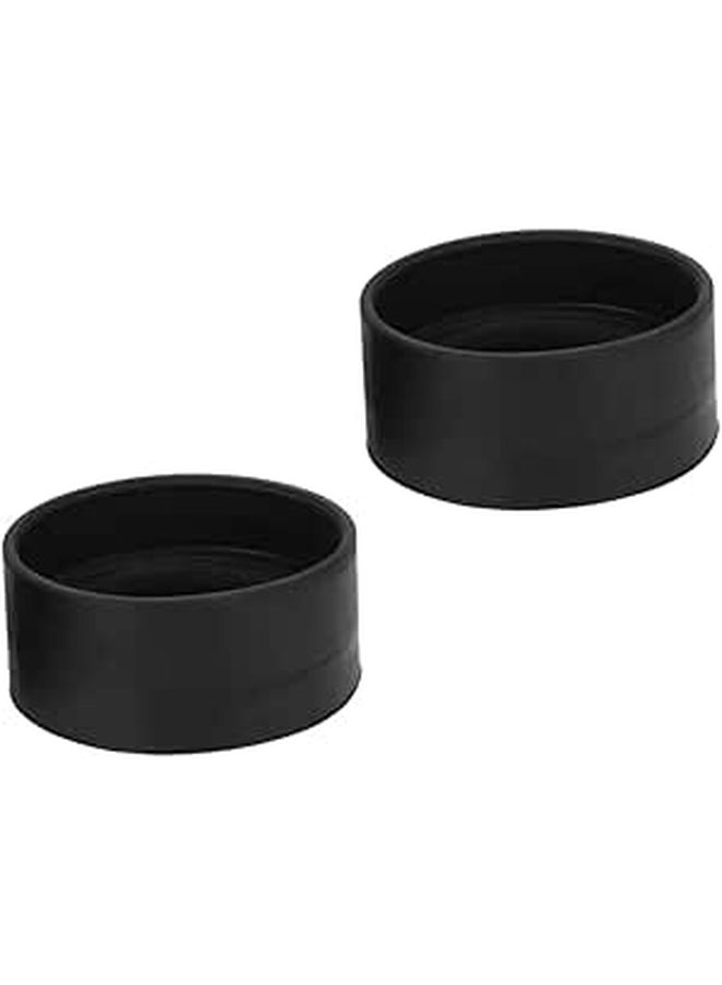 2Pcs Black Rubber Eyecups for Stereo Microscopes Enhanced Observation Eye Protectors - Image 1