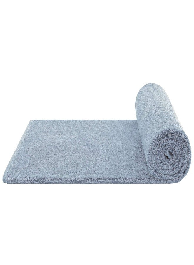 QUICK DRY Fluffy Bath Towel for Babies & Kids | Super Soft, High Absorbent Towel for Newborn & Toddlers - 70 CM x 90 CM (Light Blue) - Image 3