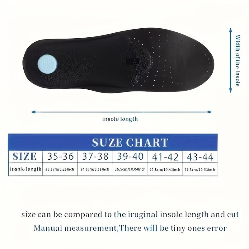 1 Pair Cowhide Arch Insoles Coffee Color With Heel Cushion Air Pads Comfortable Support Breathable Odor Resistant Unisex Long Lasting Casual Shoes Insert EU39 40 - Image 2