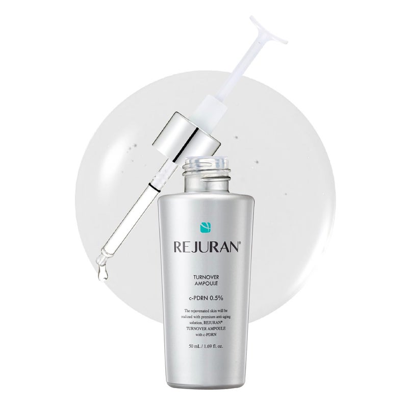 REJURAN أمبولة REJURANÂ® Turnover، c-PDRNÂ® [حجم أكبر] - سيروم وجه DNA السلمون الأصلي PDRN للتجديد، والتماسك، والترطيب، والتألق الشبابي، ينعم قوام البشرة. العناية بالبشرة الكورية (1.69 أونصة سائلة) - Image 1
