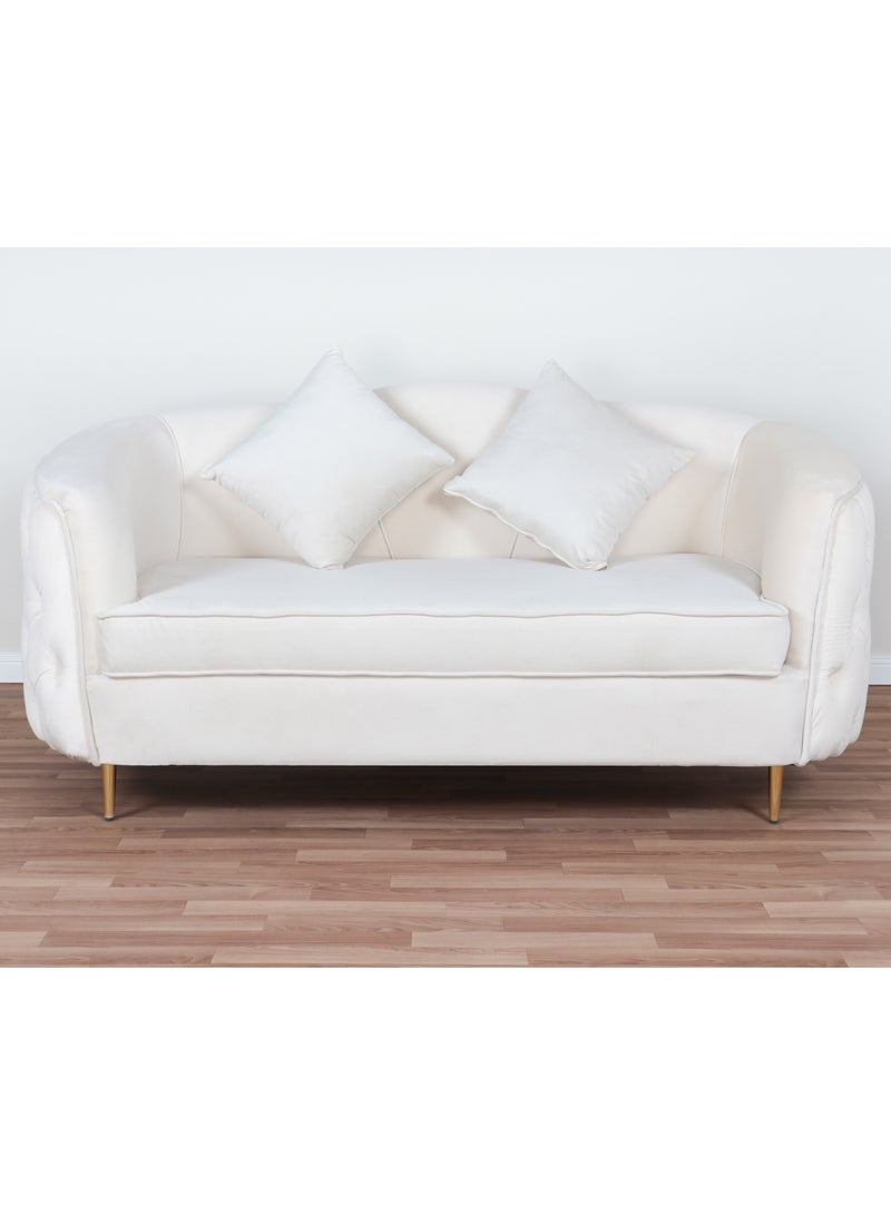 هوم فيو طقم لغرفه المعيشه أنيق مريح مع تصميم فاخر 5 قطع - 10 مقاعد - 2 كنبه 3 أفراد - كنبه فردين - 2 كرسى فرد أبيض - Image 3