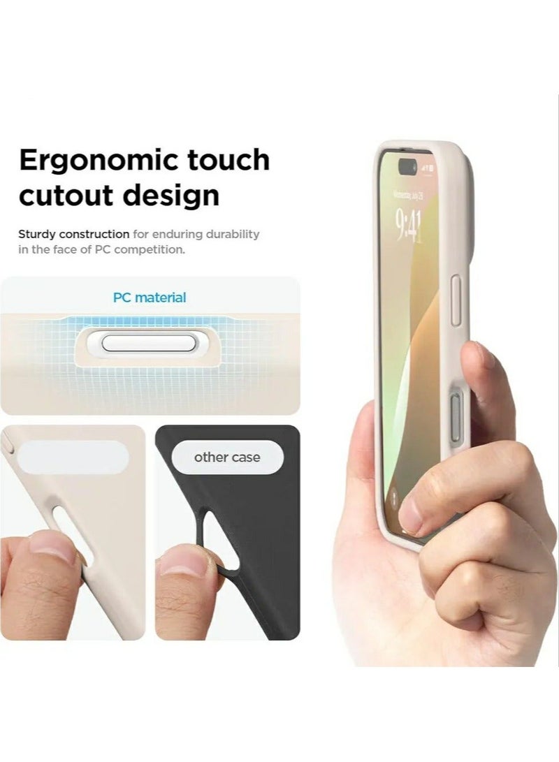 أكاليكس جراب سيليكون متوافق مع iPhone 16 Pro، جراب هاتف سيليكون سائل رفيع مع بطانة TPU ناعمة مقاومة للصدمات من 3 طبقات، (حجري) - Image 5