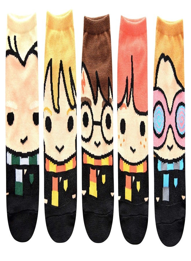 هاري بوتر جوارب قصيرة بتصميم شخصيات هاري بوتر اللطيفة (تشيبي) - عبوة من 5 جوارب - Image 1