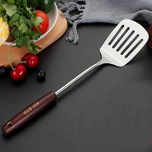 Mockery Stainless Steel Spatulas, Slotted Turner, Metal Spatula Turner for Cooking, Barbecue Perfect for Flipping, Stirring, Stir-Frying, Draining, 13 Inch - Image 1