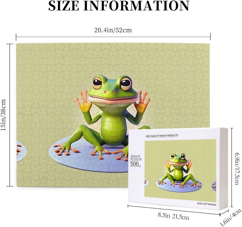 Phayah Funny Frog Doing Yoga 500 Piece Jigsaw Puzzle For Adults Home Decor 20 4 X 15 - Image 5