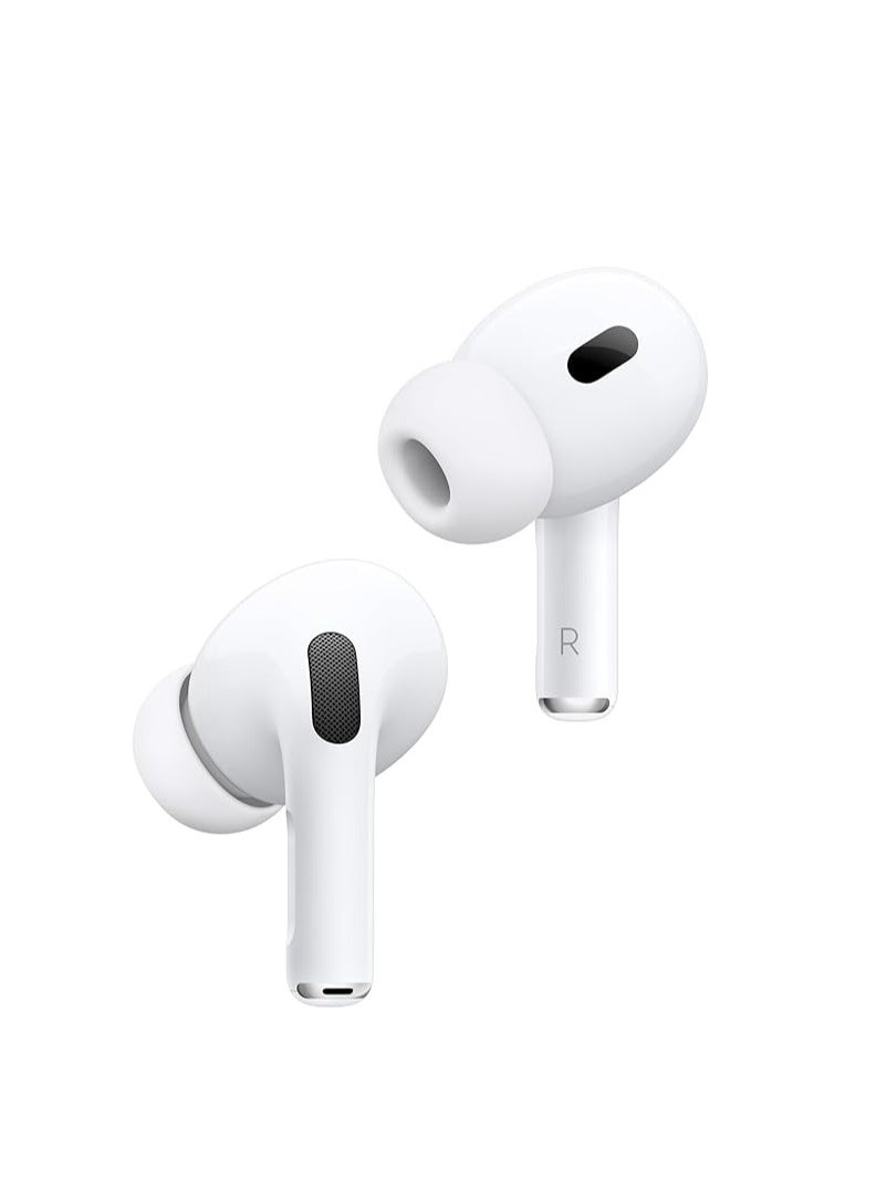 Apple - AirPods Pro 2 Wireless Earbuds, Bluetooth Headphones, Active Noise Cancellation, Hearing Aid Feature, Transparency, Personalized Spatial Audio, High-Fidelity Sound, H2 Chip, USB-C Charging White - Image 1