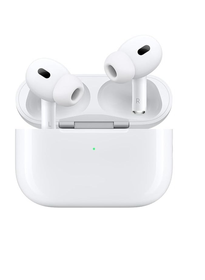 Apple - AirPods Pro 2 Wireless Earbuds, Bluetooth Headphones, Active Noise Cancellation, Hearing Aid Feature, Transparency, Personalized Spatial Audio, High-Fidelity Sound, H2 Chip, USB-C Charging White - Image 1