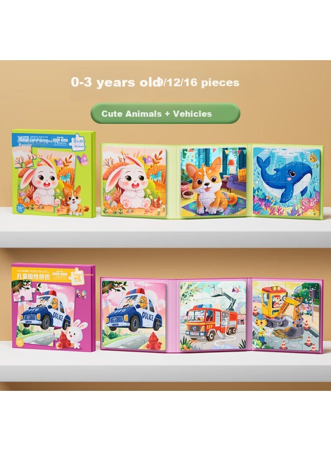 Ysr Kids Magnetic Puzzle 1-3-6 Years Old Baby Magnetic Attraction Flat Puzzle Early Education Toy For Boys And Girls Birthday Gift - Image 1