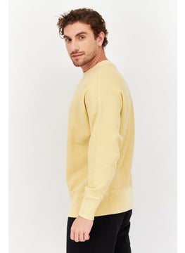 Champion Men Sportswear Fit Plain Training Sweatshirt, Yellow  - Image 4