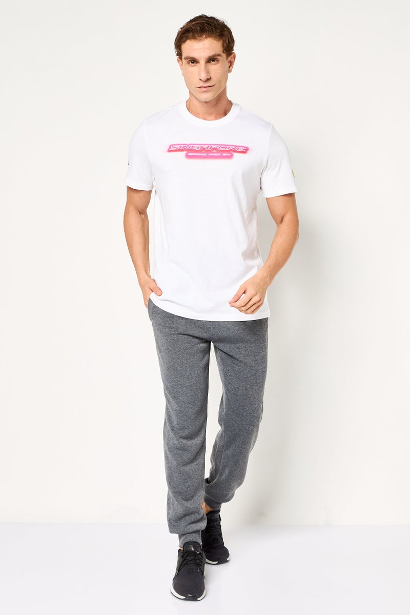 Puma x Scuderia Ferrari Singapore Men Sportswear Fit Short Sleeve Outdoor T-Shirt, White - Image 2