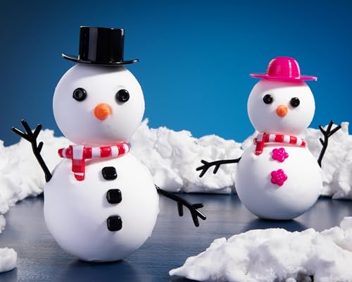 Play Visions Floof Modeling Clay - Reuseable Indoor Snow - Mr. & Mrs Snowman Set With Endless Creations and 22 Molding Accessories - Image 2
