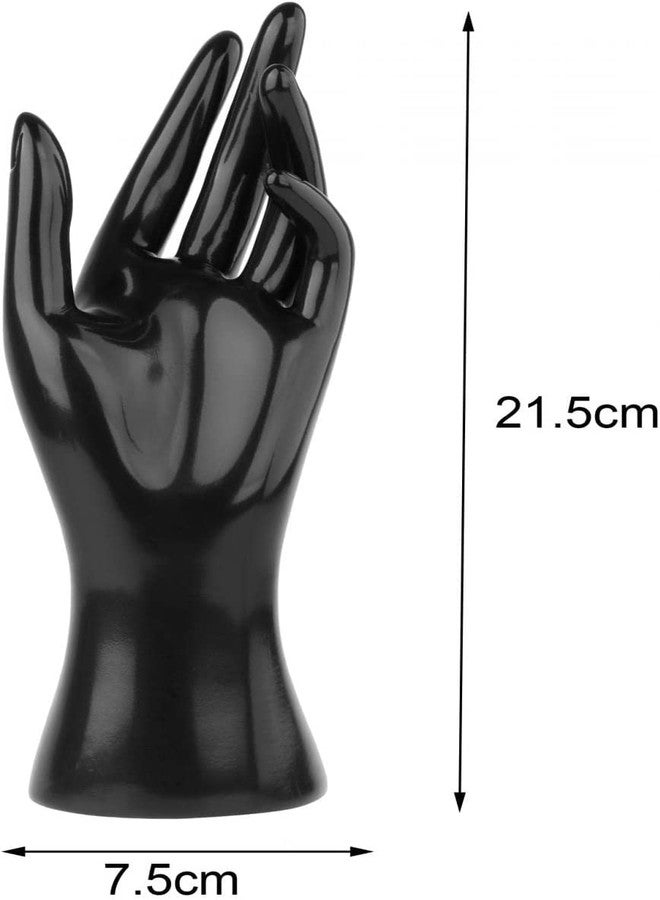 KODORIA 1 Pair Mannequin Hand Jewelry Display Holder Necklace Hand Model Ring Holder Jewelry Bracelet Ring Gloves Display Organizer Stand for Bangle Necklace Watch Decor - Black - Image 4