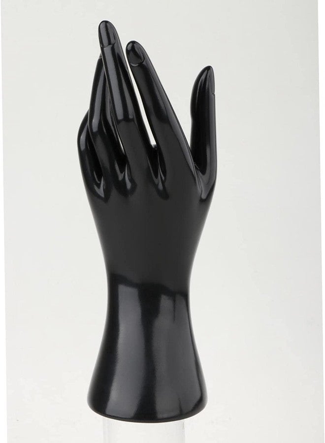 KODORIA 1 Pair Mannequin Hand Jewelry Display Holder Necklace Hand Model Ring Holder Jewelry Bracelet Ring Gloves Display Organizer Stand for Bangle Necklace Watch Decor - Black - Image 3