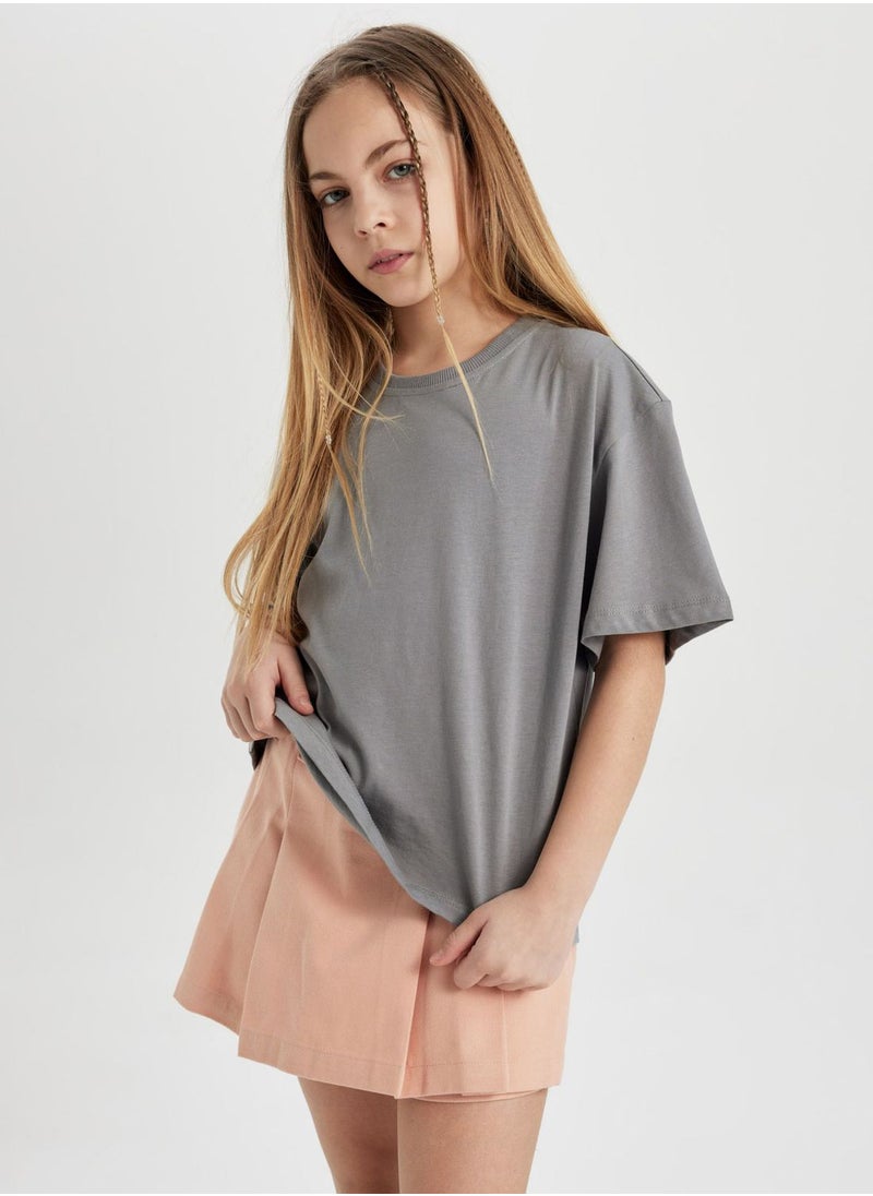 DeFacto - Girl Relax Fit Short Sleeve T-Shirt - Image 1