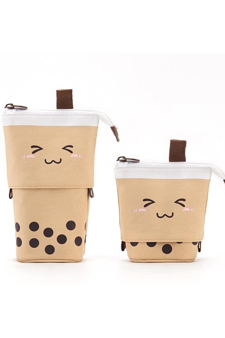 عام حافظة أقلام لطيفة، حافظة أقلام واقفة، حقيبة مكياج قابلة للسحب، حقيبة مكياج منبثقة، صندوق تخزين مكتبي، مناسبة للطالبات والنساء والبالغين. - Image 1