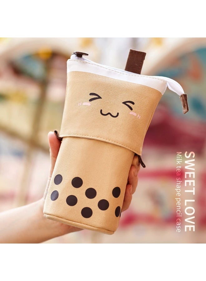 عام حافظة أقلام لطيفة، حافظة أقلام واقفة، حقيبة مكياج قابلة للسحب، حقيبة مكياج منبثقة، صندوق تخزين مكتبي، مناسبة للطالبات والنساء والبالغين. - Image 4